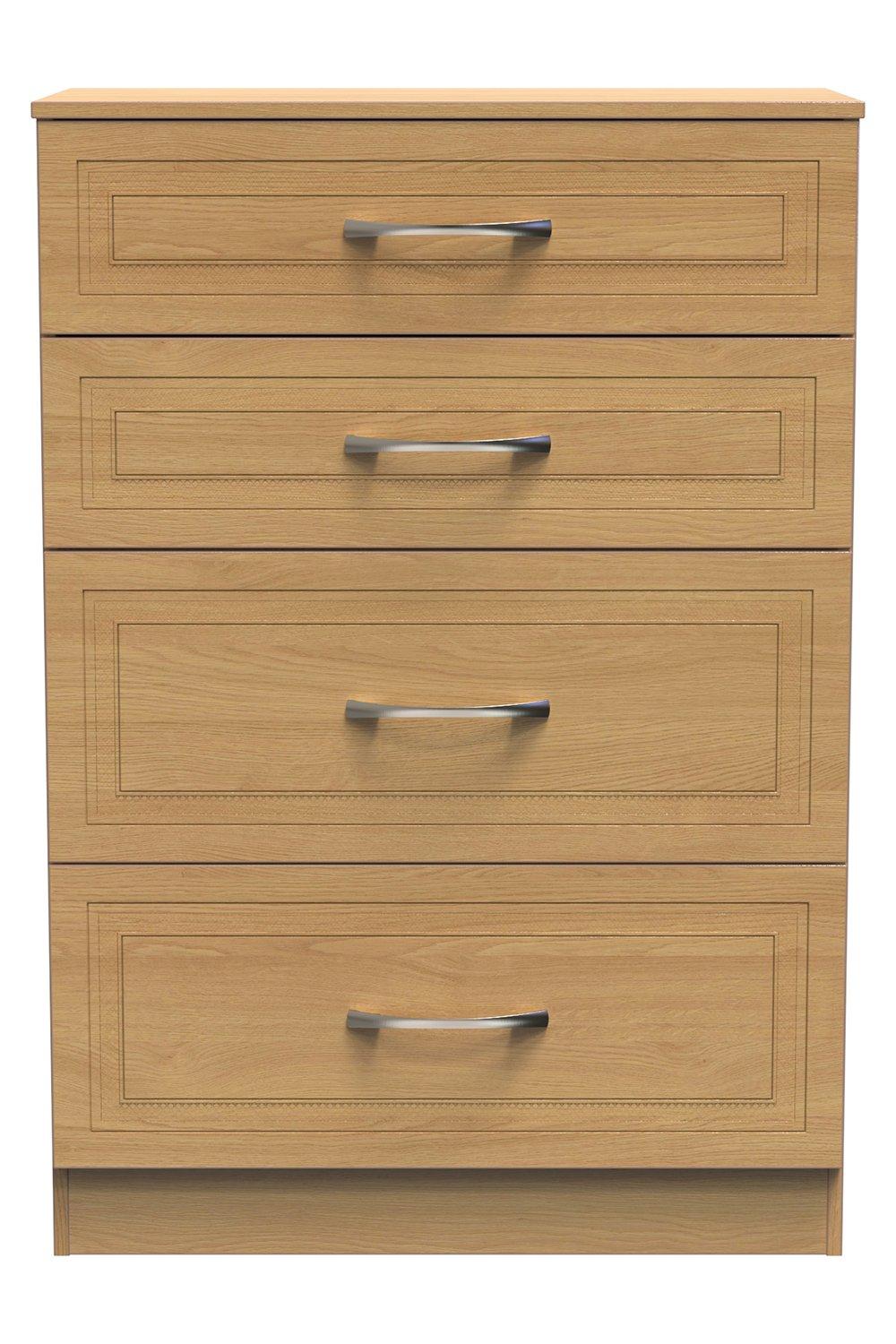 Oxford 4 Drawer Deep Chest (Ready Assembled)